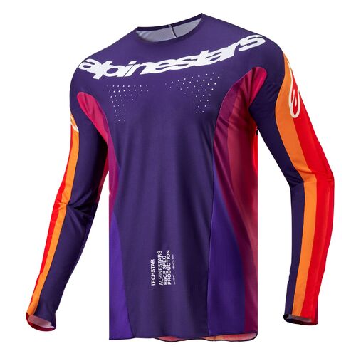 Alpinestars 2024 Techstar Pneuma Jersey - Purple/Orange/Blue - S - SKU:AS3766924300656