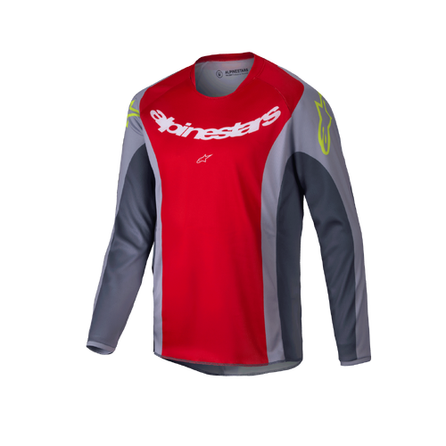 Alpinestars 2025 Youth Racer Melt Jersey  - Bright Red/Grey - L - SKU:AS3770125304660