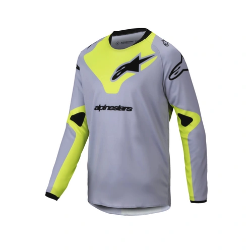 Alpinestars 2025 Youth Racer Veil Jersey  - Grey/Fluro Yellow - L - SKU:AS3770425915760