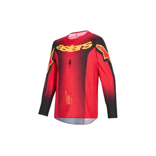 Alpinestars 2026 Youth Supertech Scenz MX Jersey - Red/Black/Yellow - S - SKU:AS3770726031956
