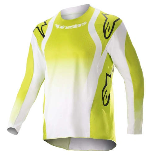 Alpinestars Youth Racer Push Jersey - Fluro Yellow/White - S - SKU:AS3770823055256