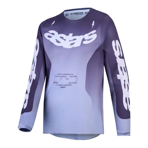 Alpinestars 2027 Fluid Amber Youth Jersey - Graystone Cold Gray Light Lilac