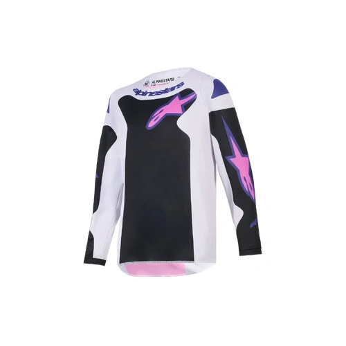 Alpinestars 2026 Youth Fluid Grid MX Jersey - Black/Grey/Purple - YXL - SKU:AS3770926156862