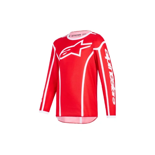 Alpinestars 2026 Youth Fluid Apex MX Jersey - Red/White - YS - SKU:AS3771026003256