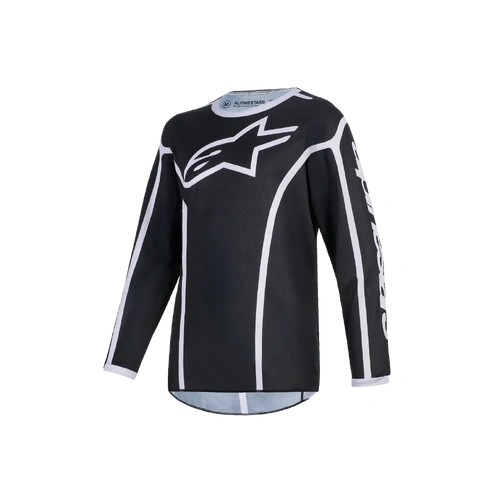Alpinestars 2026 Youth Fluid Apex MX Jersey - Black/Grey - YM - SKU:AS3771026010658