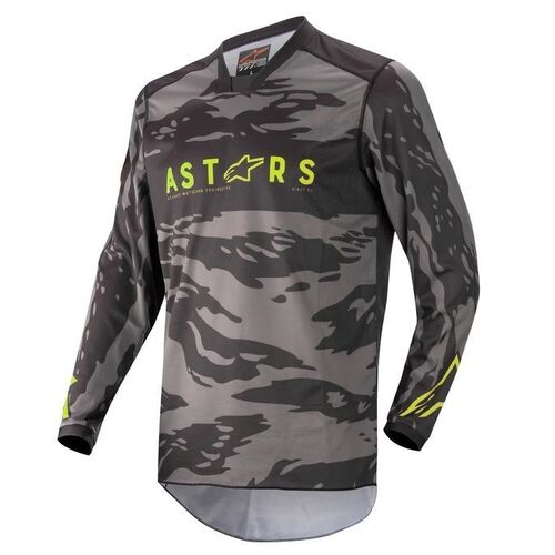 Alpinestars 2022 Youth Racer Tactical Black Grey Camo Yellow Jersey