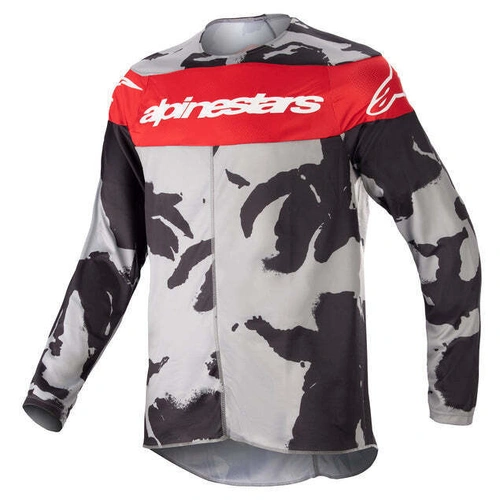 Alpinestars Youth Racer Tactical Jersey - Grey Camo/Red - S - SKU:AS3771223922856
