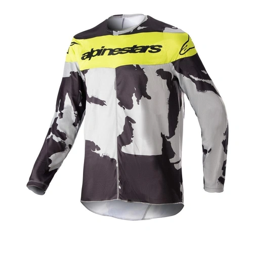 Alpinestars Youth Racer Tactical Grey Camo Yellow Jersey