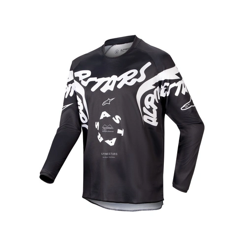Alpinestars 2024 Youth Racer Hana Jersey - Black/White - YS - SKU:AS3778324001256