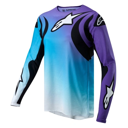 Alpinestars Stella Fluid Womens MX Jersey - White/Turquoise - XS - SKU:AS3782724027654