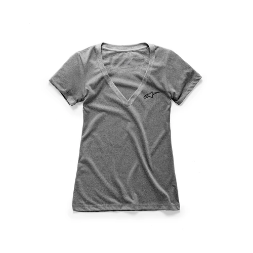 Alpinestars Ageless Womens V-Neck Tee - Grey - XS - SKU:AS387300010272