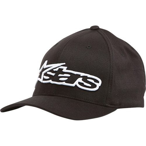 Alpinestars Blaze Flexfit Hat - Black/White - S/M - SKU:AS3981005102082