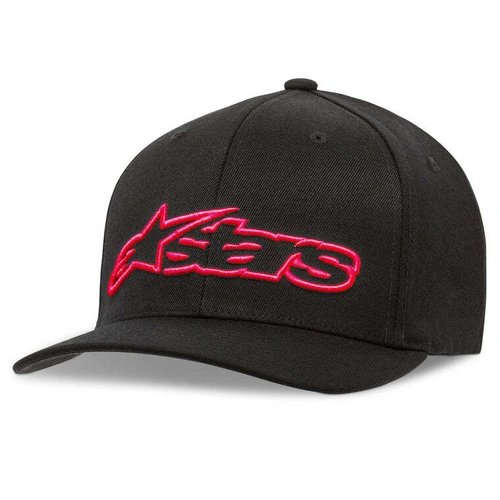 Alpinestars Blaze Flexfit Hat - Black/Red - S/M - SKU:AS3981005103082