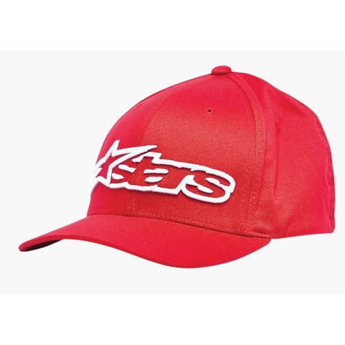 Alpinestars Blaze Flexfit Hat - Red/White - S/M - SKU:AS3981005302082