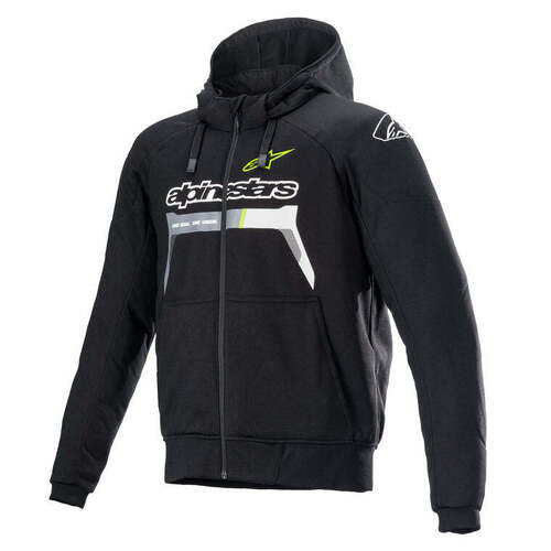 Alpinestars Chrome Ignition Hoodie - Black/Yellow - XL - SKU:AS4200822015562