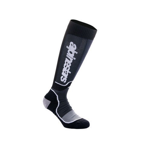 Alpinestars MX Plus Socks - Black/White - 10/14 - SKU:AS4702324001260