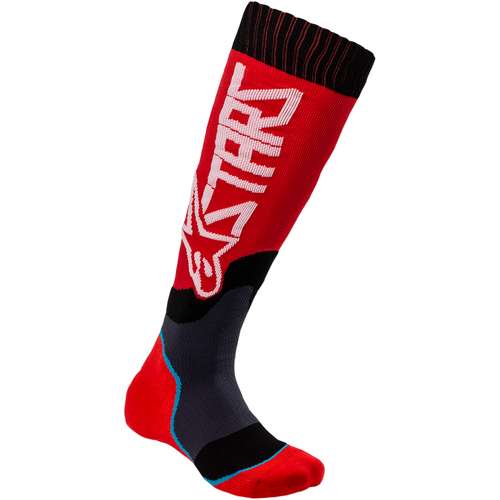 Alpinestars Mx Plus 2 Youth Socks - Red/White - M/L - SKU:AS4741920003200