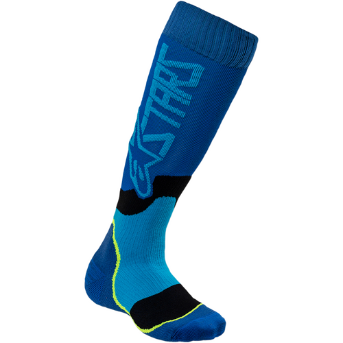 Alpinestars Mx Plus 2 Youth Socks - Blue/Cyan - M/L - SKU:AS4741920070700