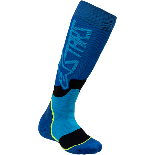 Alpinestars Mx Plus 2 Youth Socks - Blue/Cyan - M/L