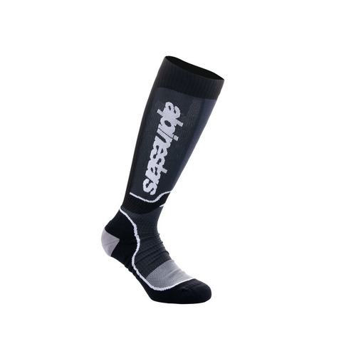 Alpinestars Youth MX Plus Socks - Black/White - M/L - SKU:AS4742324001200