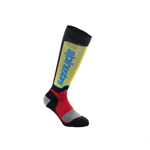 Alpinestars Youth MX Plus Socks  - Black/Grey/Fluoro Yellow - OS - SKU:AS4742324017500
