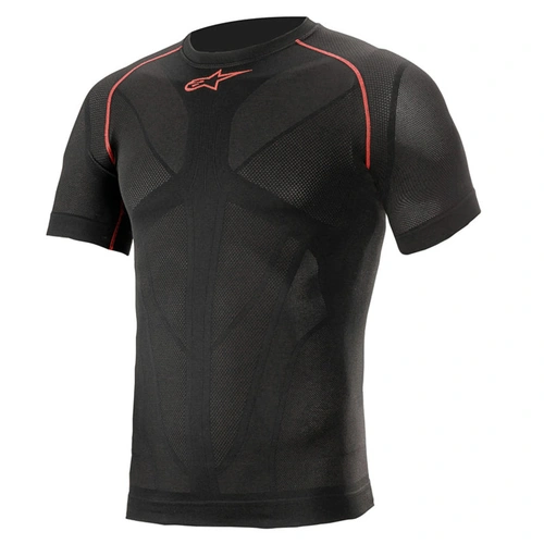 Alpinestars Ride Tech V2 Short Sleeve Top - Black/Red - XS/S - SKU:AS4752721001380