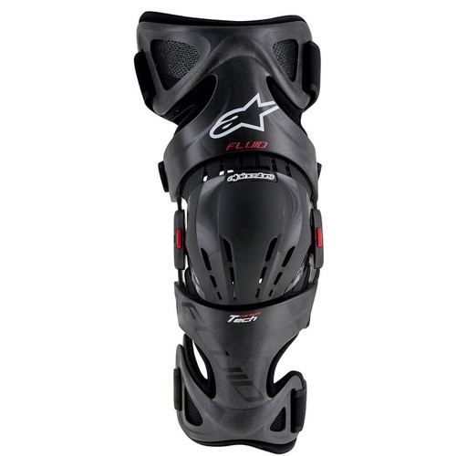 Alpinestars Fluid Tech Left Knee Brace - Anthracite/Red/White - 62 - SKU:AS650041614362