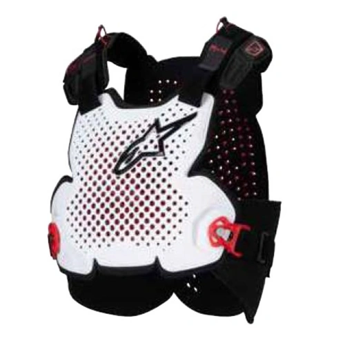 Alpinestars 2026 A4 Plasma Chest Protector - Black/Red/White - XL/2XL - SKU:AS6500526013285