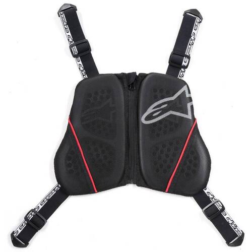 Alpinestars Nucleon Chest Harness - Black/White/Red - XS/S - SKU:AS650861512356