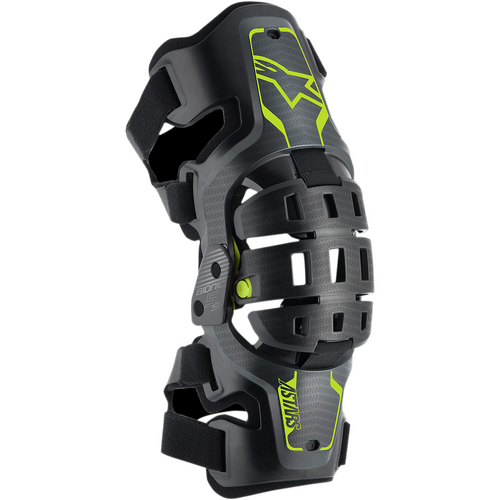 Alpinestars Bionic 5S Youth Knee Brace - Black/Anthracite/Yellow Fluorescent - OS - SKU:AS6540520115584