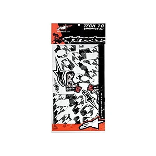 Alpinestars T10 Decal Kit - Black/Grey - S/M