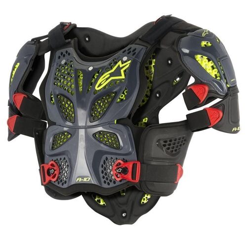 Alpinestars A-10 Black Red Yellow Chest Armour - SKU:AS670051743183-p