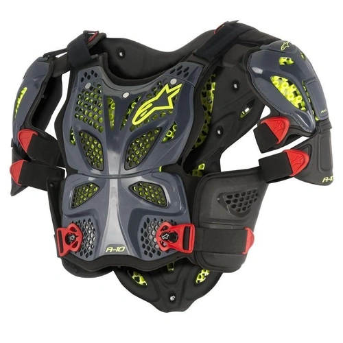 Alpinestars A-10 Chest Armour - Black/Red/Yellow