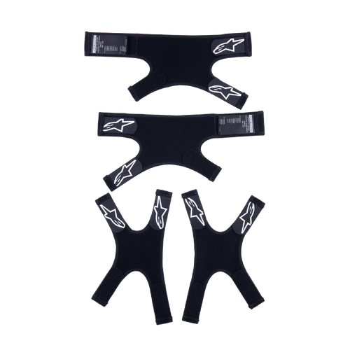 Alpinestars Straps Set L/R For S-Tech Rk-10 Knee Brace  - Black/White