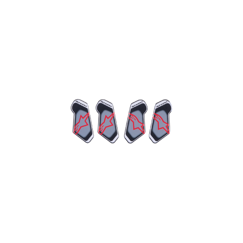 Alpinestars Resin Stikers Set For Rk-7 Knee Brace  - Black/Red/White - OS