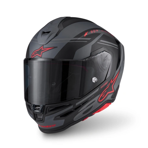 Alpinestars S-R7 Acore Helmet ECE06 - Black/Grey/Red Matte
