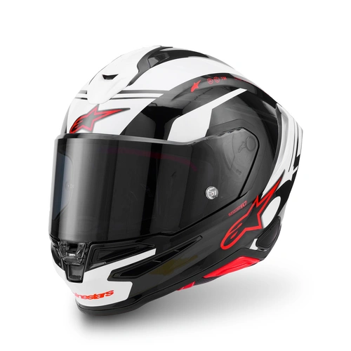 Alpinestars S-R7 Acore Helmet ECE06 - Red/White Glossy