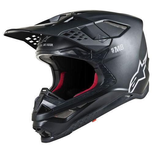 Alpinestars Supertech SM8 Solid Helmet - Ece - Black - S - SKU:AS8300519011056