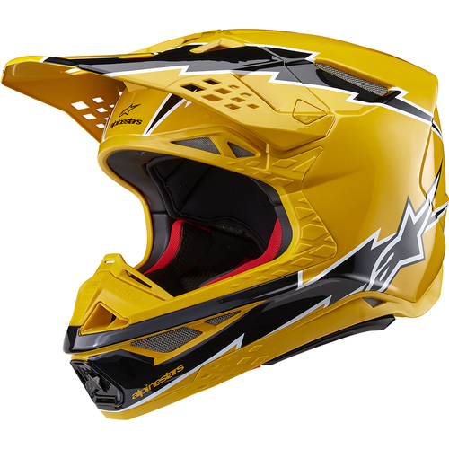 Alpinestars 2024 Supertech SM-10 Ampress Helmet - Ece 22.06 - Black/Yellow - M - SKU:AS8300623141458