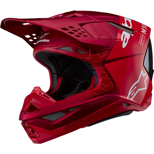 Alpinestars 2024 Supertech SM-10 Flood Helmet - Ece 22.06 - Matte/Gloss Fluro Red/Red - S - SKU:AS8300923300356