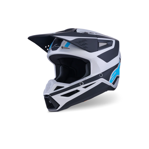 Alpinestars SM3 Heat Helmet - ECE 22.06 - Silver/Blue/Matte Black