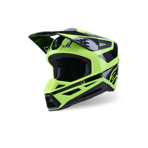Alpinestars SM3 Heat Helmet - ECE 22.06 - Fluro Yellow/Black Glossy - S - SKU:AS8300926501156