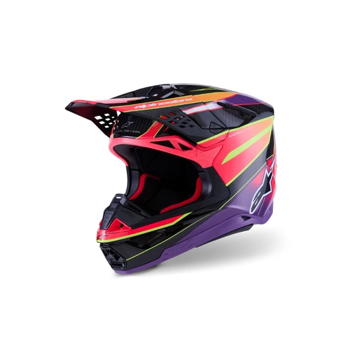 Alpinestars 2026 SM-10 Era MX Helmet - Pink/Violet/Fluro Yellow/Glossy - S - SKU:AS8301123314556