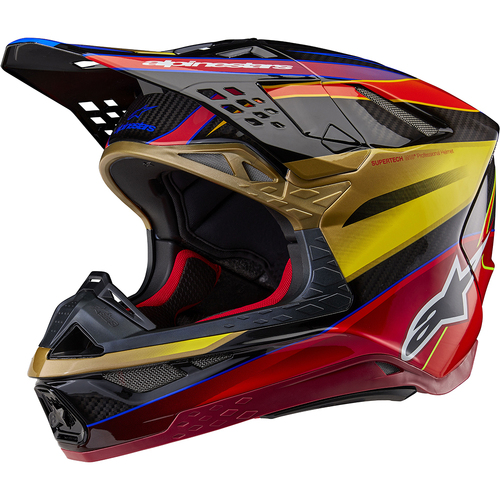 Alpinestars 2024 Supertech SM-10 Era Helmet - Ece 22.06 - Yellow/Gold/Red - L - SKU:AS8301123593860