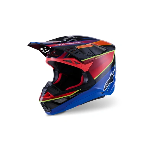 Alpinestars 2026 SM-10 Era MX Helmet - Blue/Red/Fluro Yellow/Glossy - XL - SKU:AS8301123735662