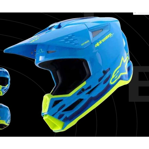 Alpinestars 2026 SM-3 Force MX Helmet - Cyan/Glossy - S - SKU:AS8301126723256