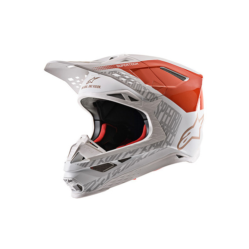 Alpinestars Supertech SM8 Triple Helmet - Fluro Orange/White/Gold - L - SKU:AS8301219405960