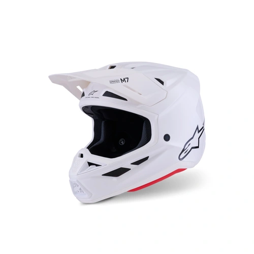Alpinestars 2026 SM-7 Solid MX Helmet - White/Glossy - S - SKU:AS8301326218056