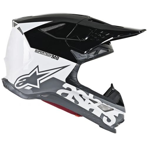 Alpinestars SM-8 Radium Black White Helmet - SKU:AS8301419218256