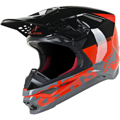 Alpinestars Supertech M8 Radium Helmet - Red/Black/Grey